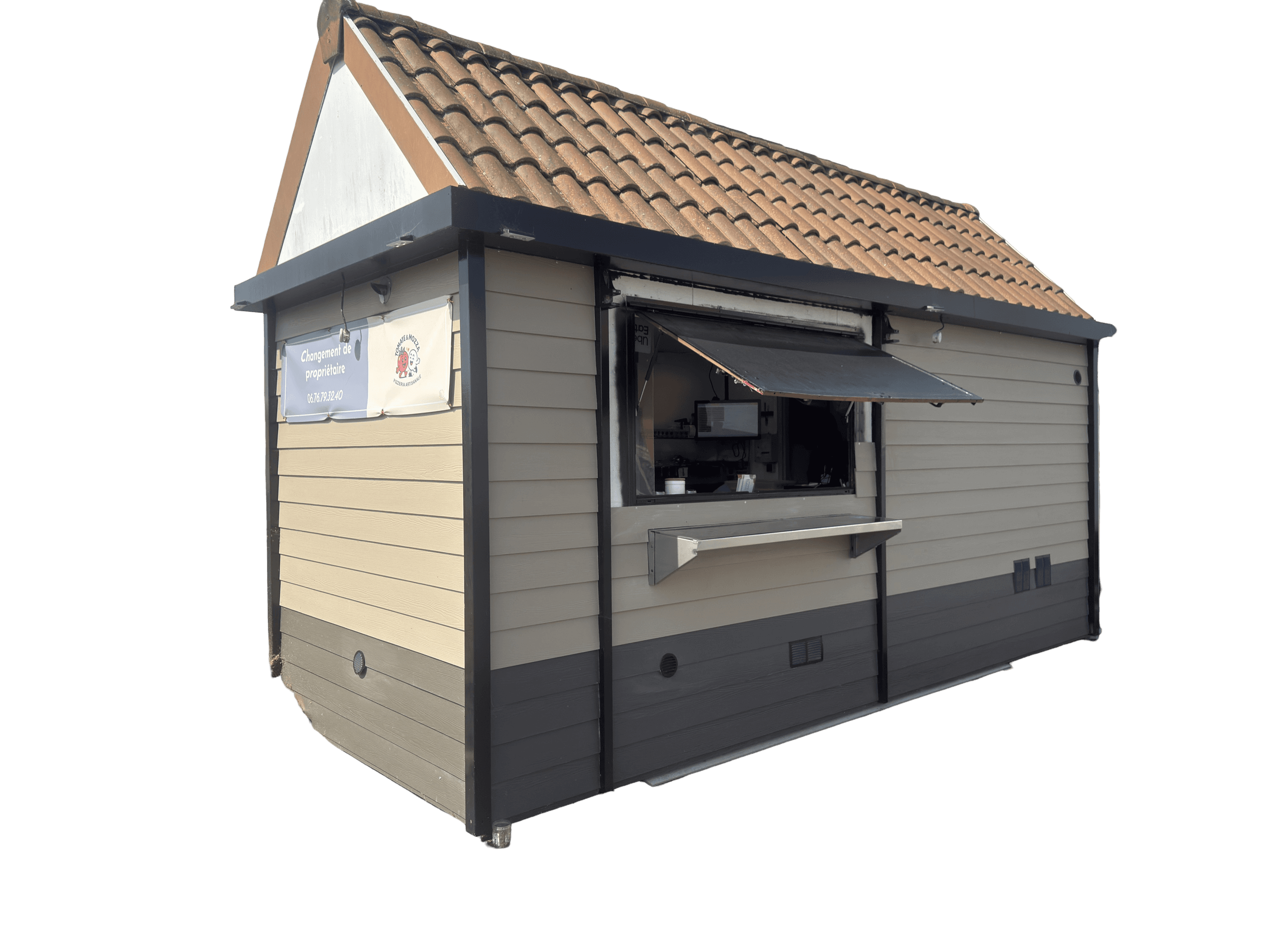 Le kiosque Tomate & Mozza sur le parking Districenter